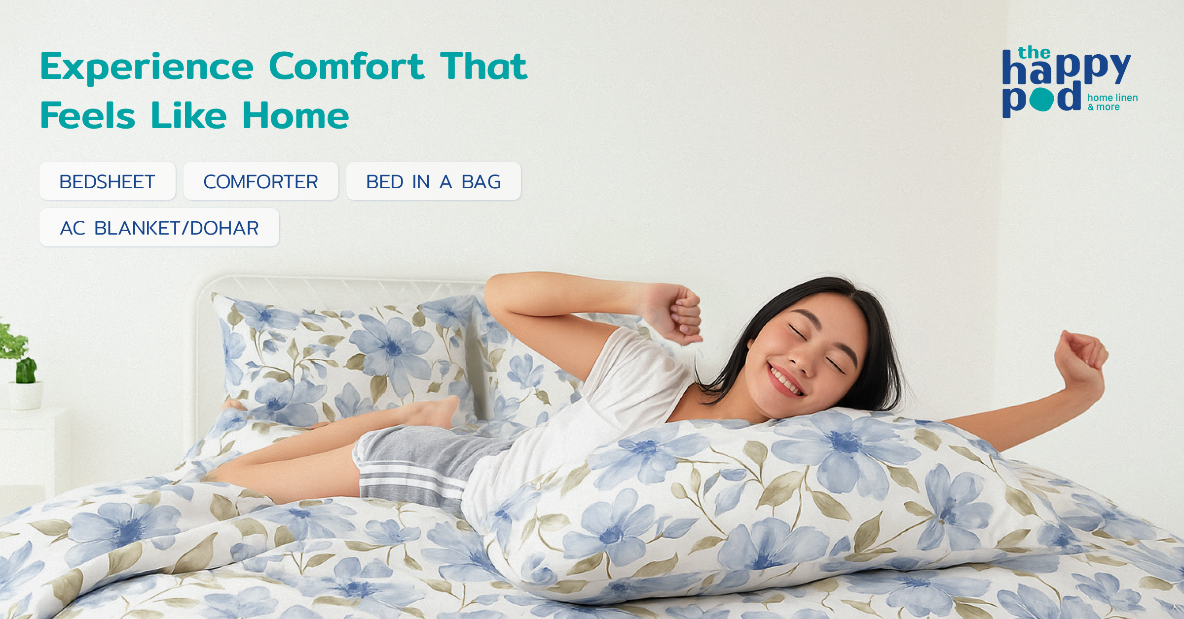 Buy Premium Bedsheets, Dohars, Comforters & Towels Online
– TheHappyPod