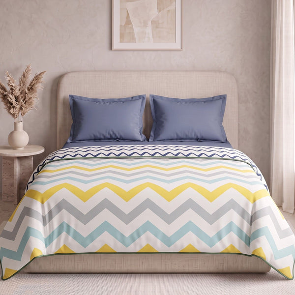 Easysnug Microfiber Double Dohar / All Season AC Blanket - Color Cascade