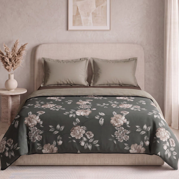 Easysnug Microfiber Double Dohar / All Season AC Blanket - Midnight Bloom