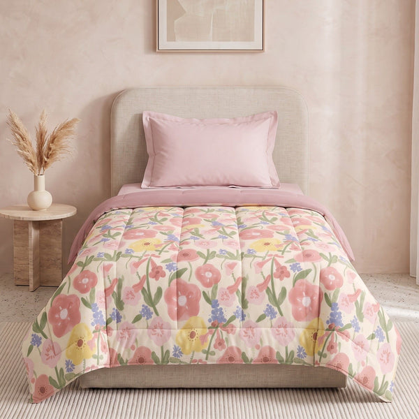 EasySnug Microfiber Single Comforter - Floral Sunshine