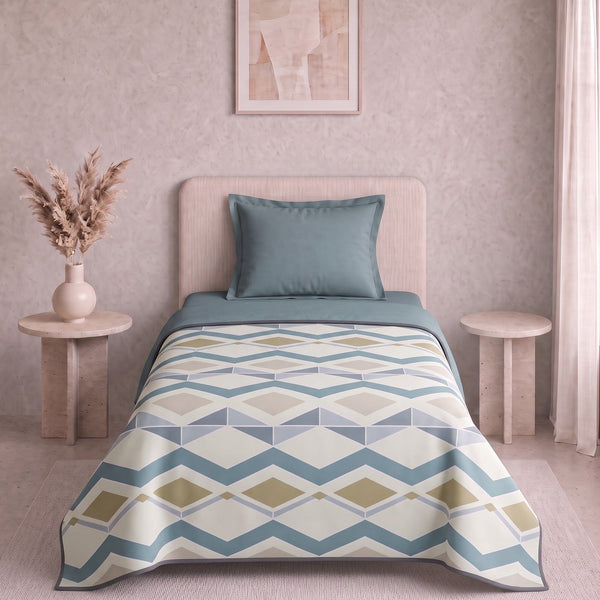 Easysnug Microfiber Single Dohar / All Season AC Blanket - Dynamic Chevron
