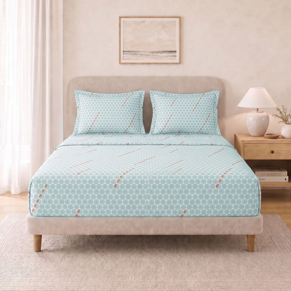 Cotton Double Flat Bedsheet  - Rustic Flow