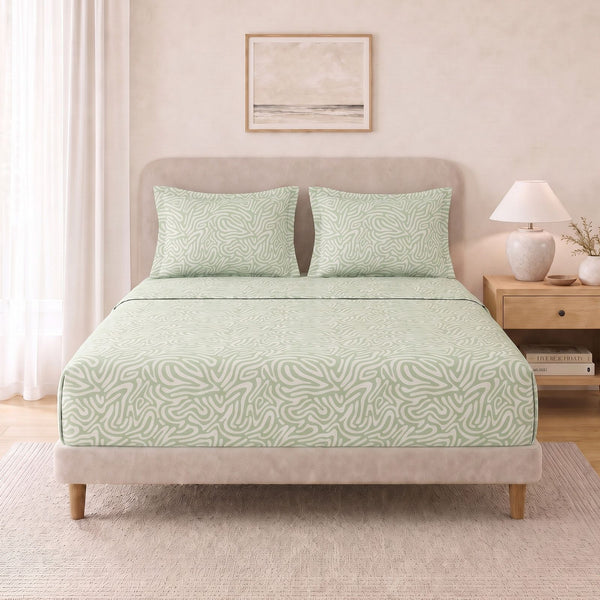 Cotton Double Flat Bedsheet  - Organic Flow