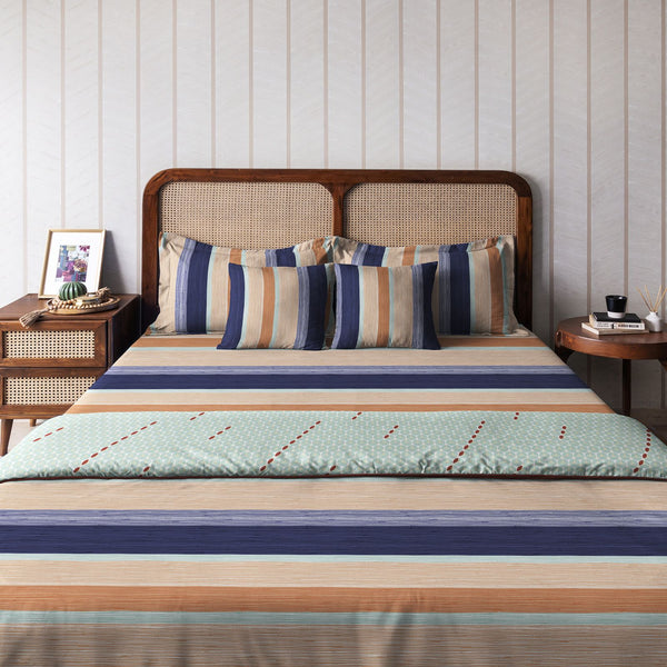 Cotton Double Dohar / All Season AC Blanket - Nautical Stripes