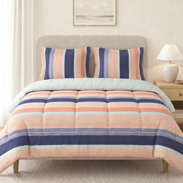 100% Cotton King Bed In A Bag - Nautical Stripes