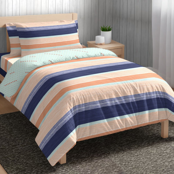 Cotton Single Comforter - Nautical Stripes