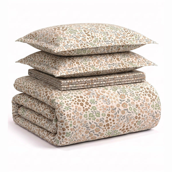 Serenity 100% Cotton King Bed In A Bag - Bloom Whisper