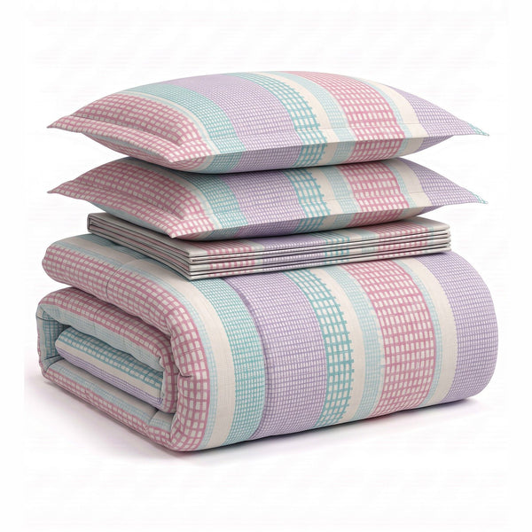 Serenity 100% Cotton King Bed In A Bag - Mosaic Flow