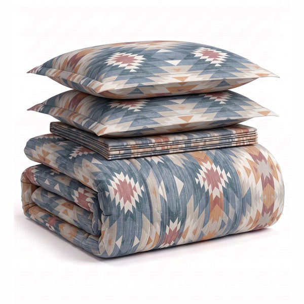 Serenity 100% Cotton King Bed In A Bag - Tribal Symmetry