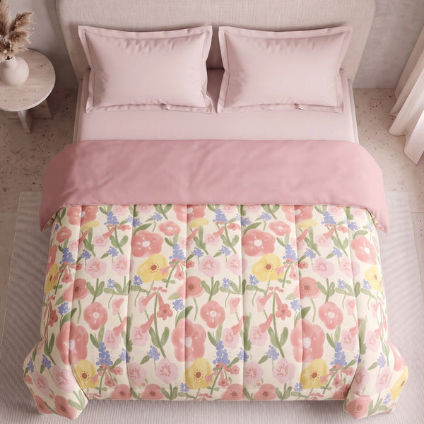 EasySnug Microfiber Double Comforter - Floral Sunshine