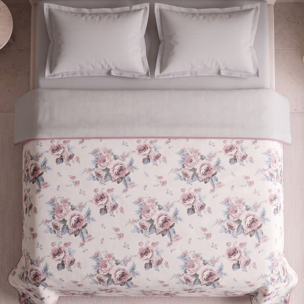 Easysnug Microfiber Double Dohar / All Season AC Blanket - Vintage Rose