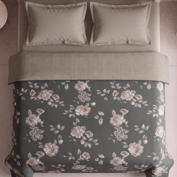 Easysnug Microfiber Double Dohar / All Season AC Blanket - Midnight Bloom