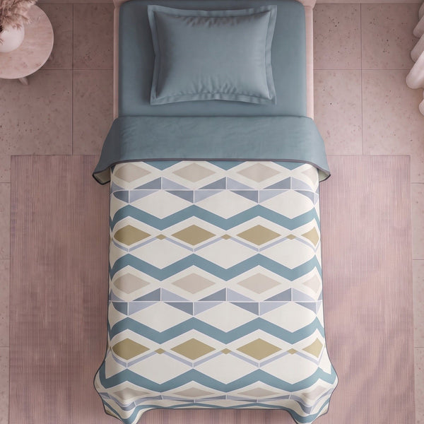 Easysnug Microfiber Single Dohar / All Season AC Blanket - Dynamic Chevron