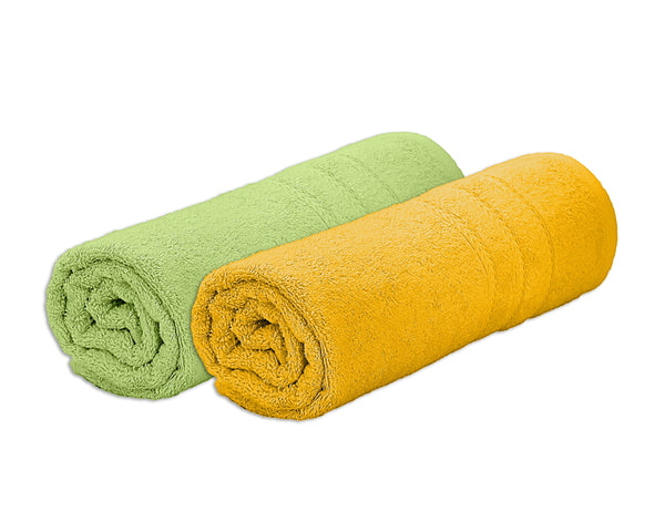 Premium Bamboo Cotton Luxe Bath Towel, 530 GSM, Pack of 2