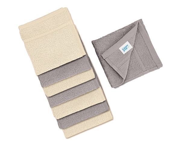 Premium Bamboo Cotton Luxe Face Towel, 530 GSM, Pack of 8