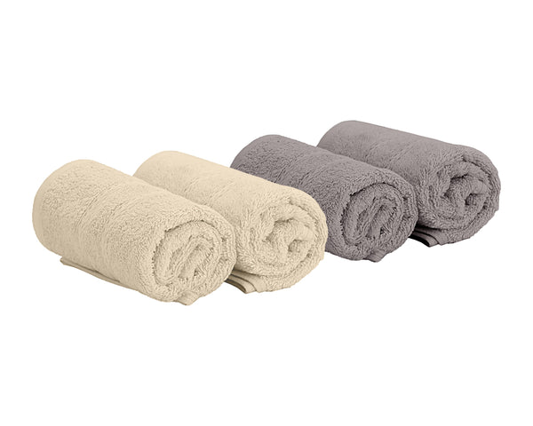 Premium Bamboo Cotton Luxe Hand Towel, 530 GSM, Pack of 4