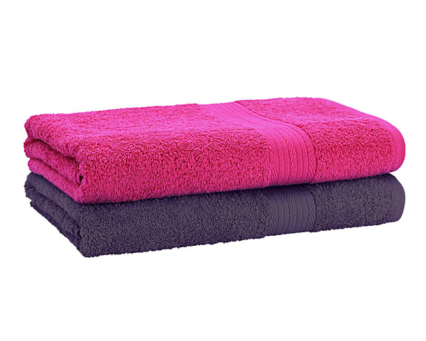 100% Premium Cotton Plush Bath Towel, 500 GSM, Pack of 2