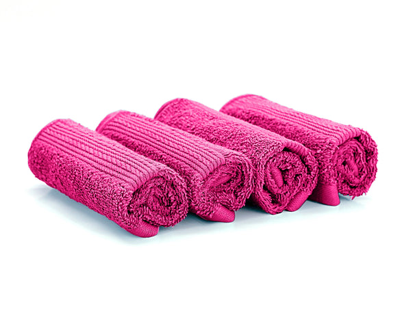 100% Premium Cotton Plush Face Towel, 500 GSM, Pack of 4