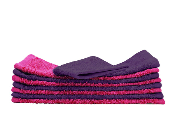 100% Premium Cotton Plush Face Towel, 500 GSM, Pack of 8