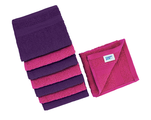 100% Premium Cotton Plush Face Towel, 500 GSM, Pack of 8