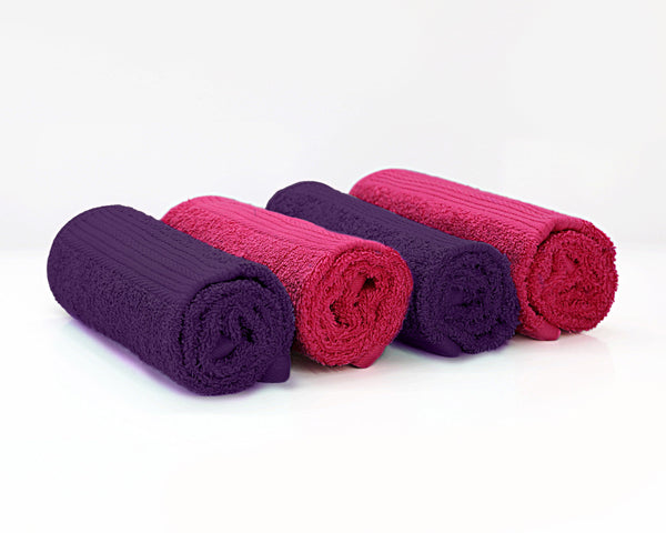 100% Premium Cotton Plush Hand Towel, 500 GSM, Pack of 4