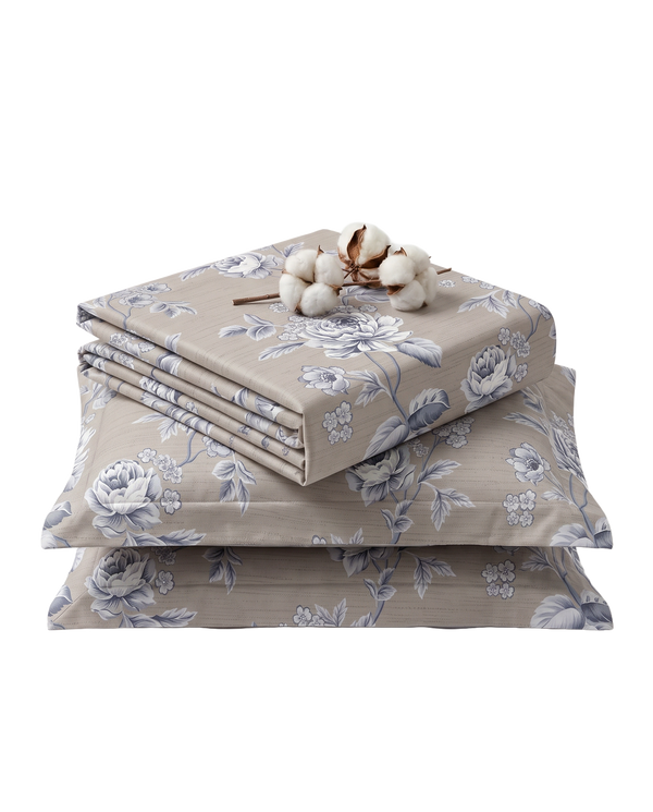 Essenza Cotton satin Double / King Bedsheet set  - Garden Symphony
