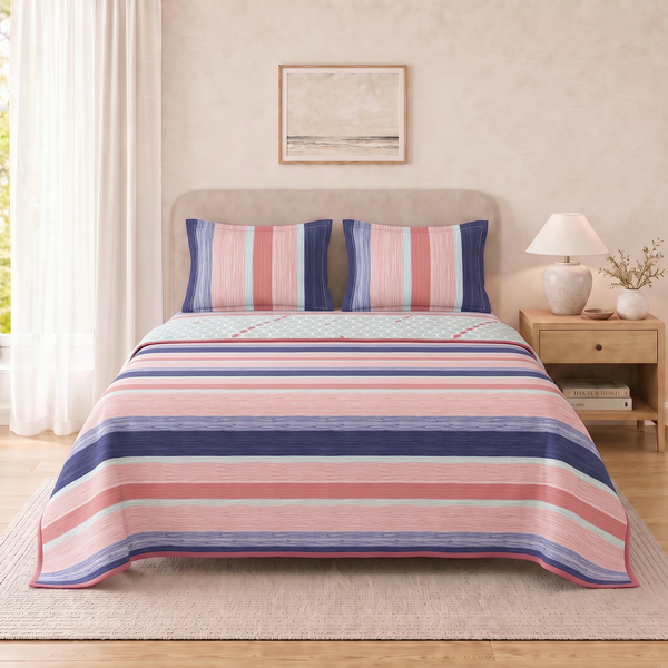 Love For Cotton Dohar Bed in a Bag - Nautical Stripes