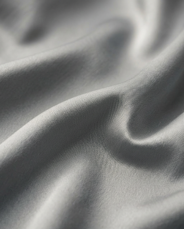 Softessence 100% Cotton Satin King Fitted Sheet Set — Frost Grey