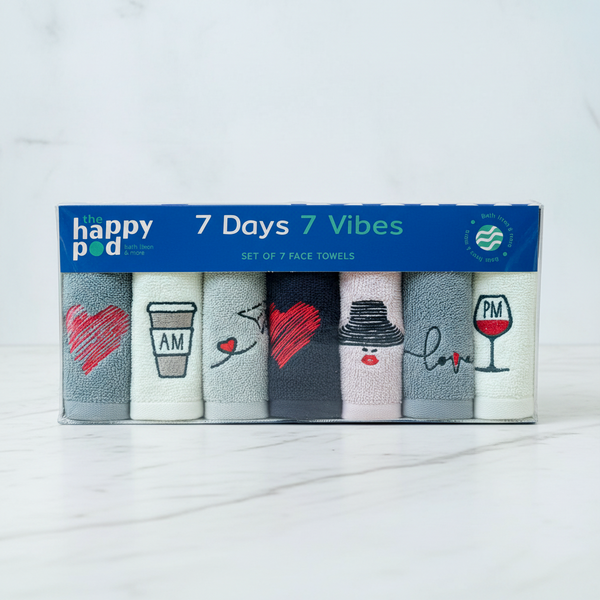 Premium Soft Face Towel Gift Set / 7 Days 7 Vibes (7 Pcs)
