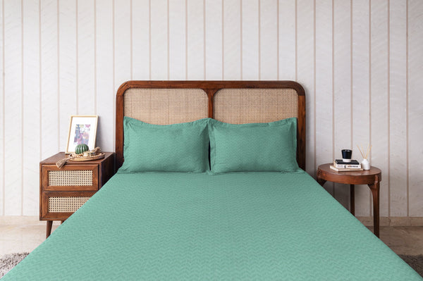Easysnug Microfiber Chevron Double Flat Bedsheet
