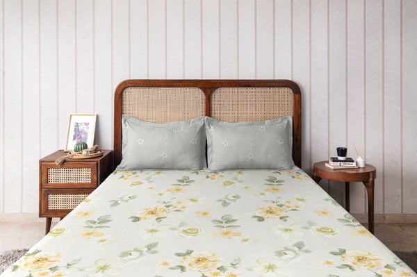 Easysnug Microfiber Double Flat Bedsheet - Lush Serenity