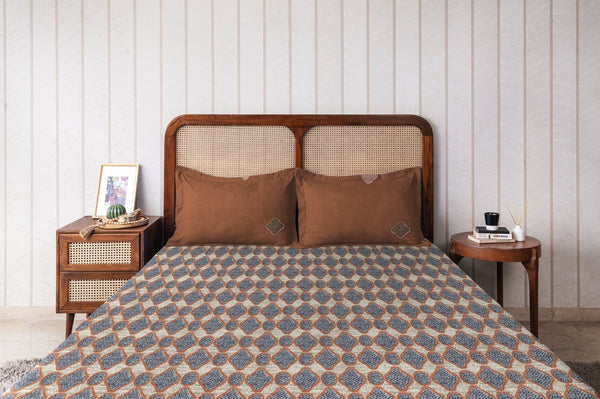 Easysnug Microfiber Double Flat Bedsheet - Modern Mosaic