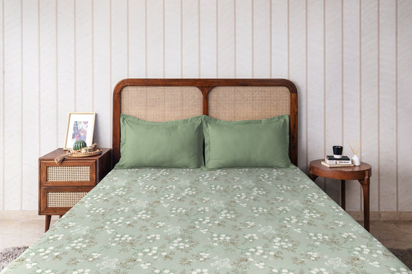 Easysnug Microfiber Double Flat Bedsheet - Forest Whispers