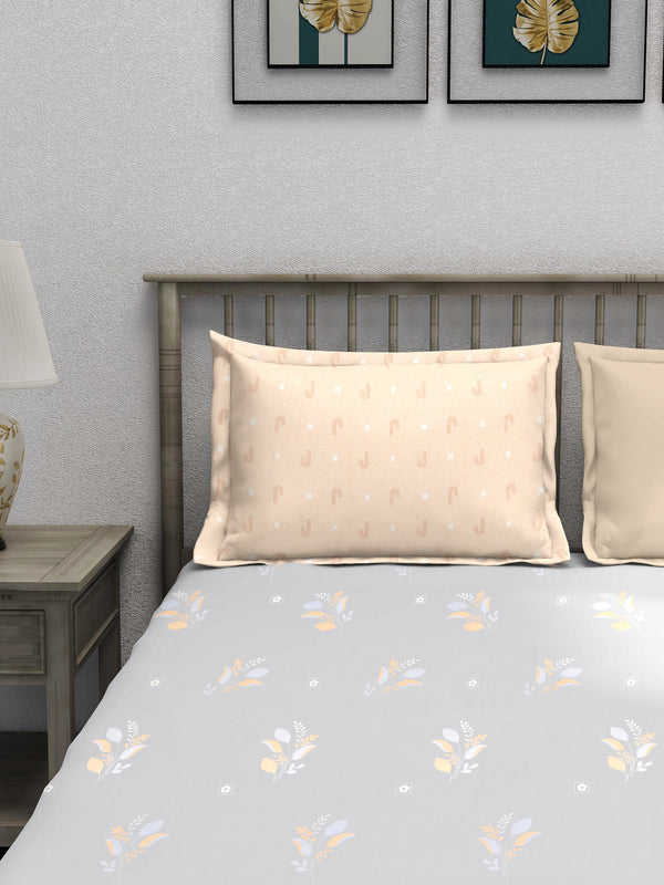 EasySnug Microfiber Single Flat Bedsheet with 1 Pillow Cover - Petal Harmony