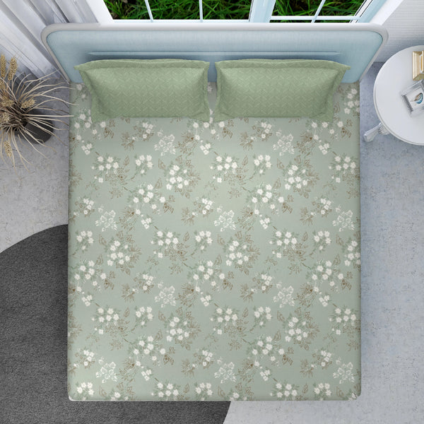 Easysnug Microfiber Double Flat Bedsheet - Forest Whispers