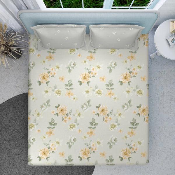 Easysnug Microfiber Double Flat Bedsheet - Lush Serenity