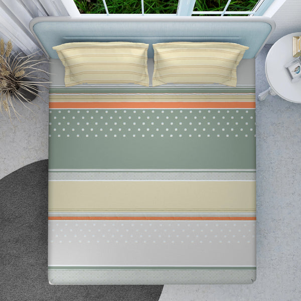 Easysnug Microfiber Double Flat Bedsheet - Polka Slider