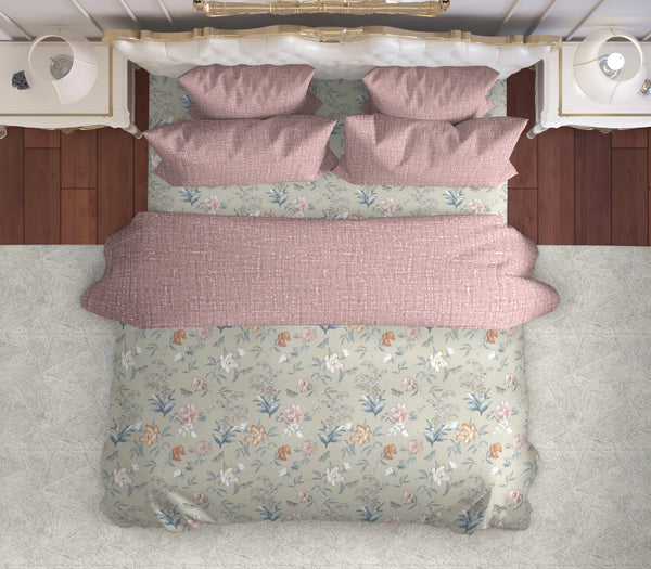EasySnug Microfiber Double Bed In A Bag - Dusky Petals
