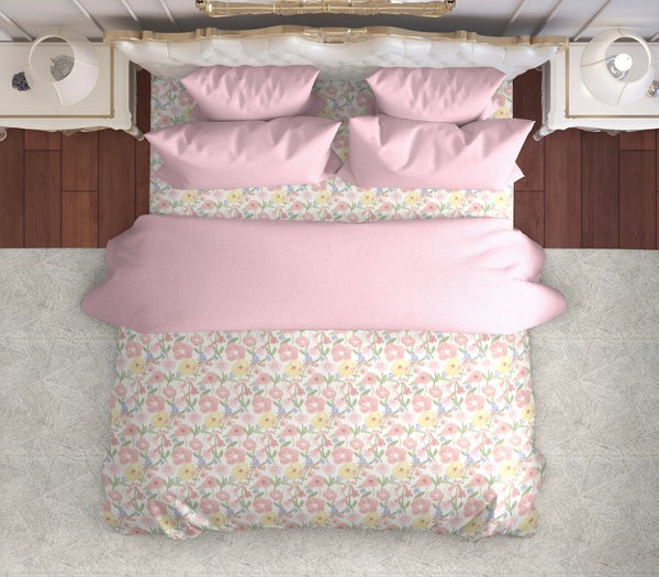 EasySnug Microfiber Double Bed In A Bag - Floral Sunshine