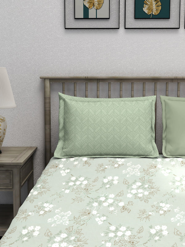 EasySnug Microfiber Single Flat Bedsheet with 1 Pillow Cover - Forest Whispers