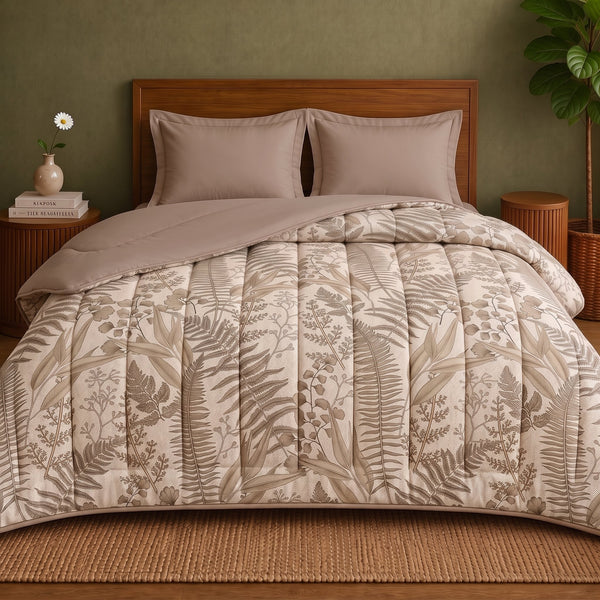 Essenza Reversible Cotton Satin Double Comforter - Garden Weave