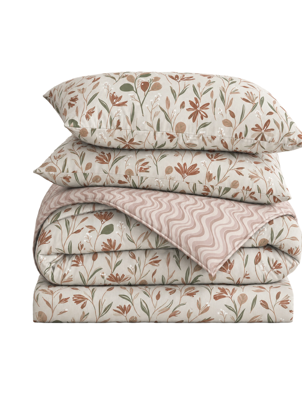 100% Cotton King Bed In A Bag - Botanical Dreams